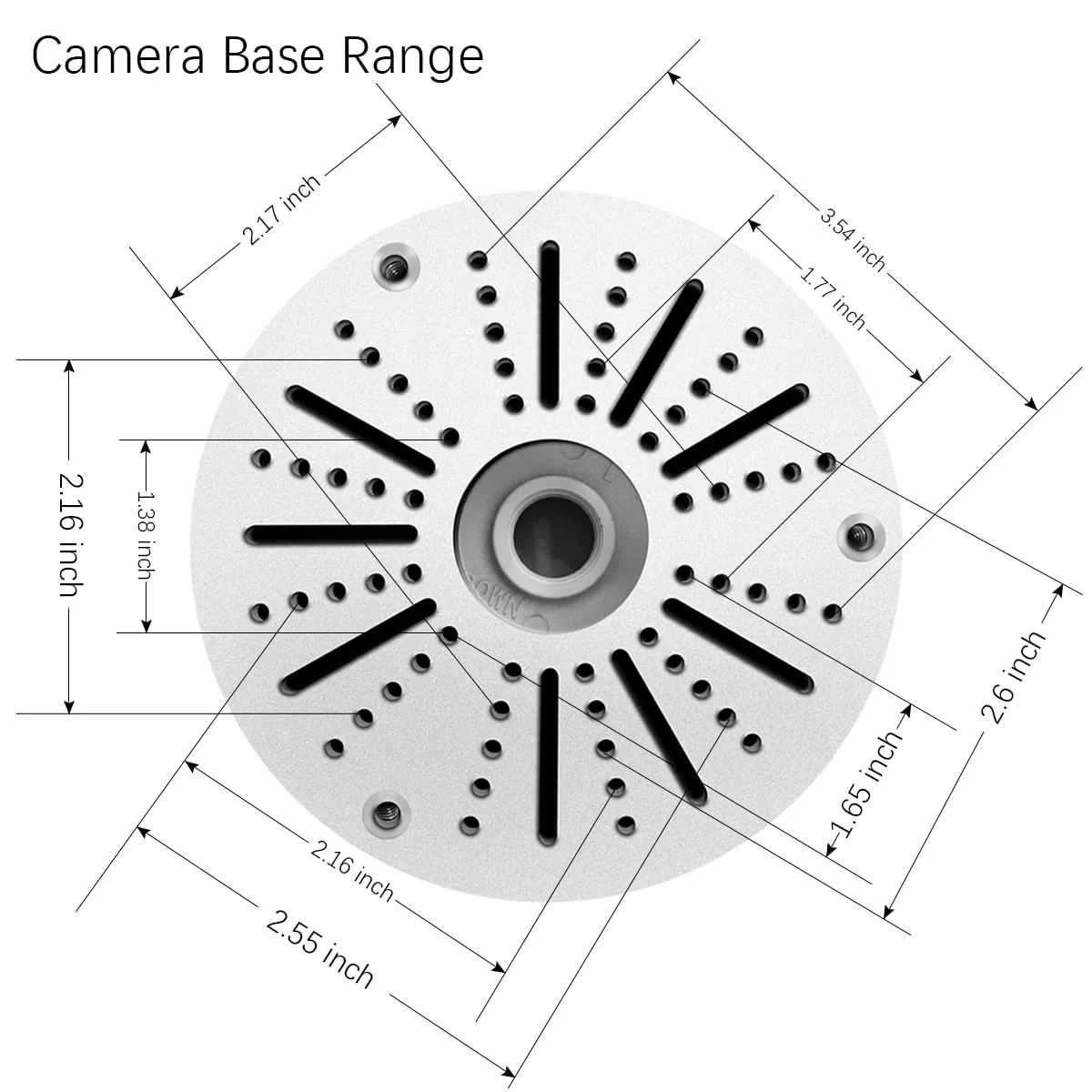 Universal Junction Box for Bullet Dome Turret Cameras & Solar Panel, CCTV Base Box Hide Cable, Wall Ceiling Mount Bracket, Metal Electric Enclosure