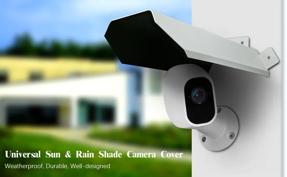 Universal Security Camera Sun Rain Cover Shield, Protective Roof for Dome/Bullet Outdoor Camera