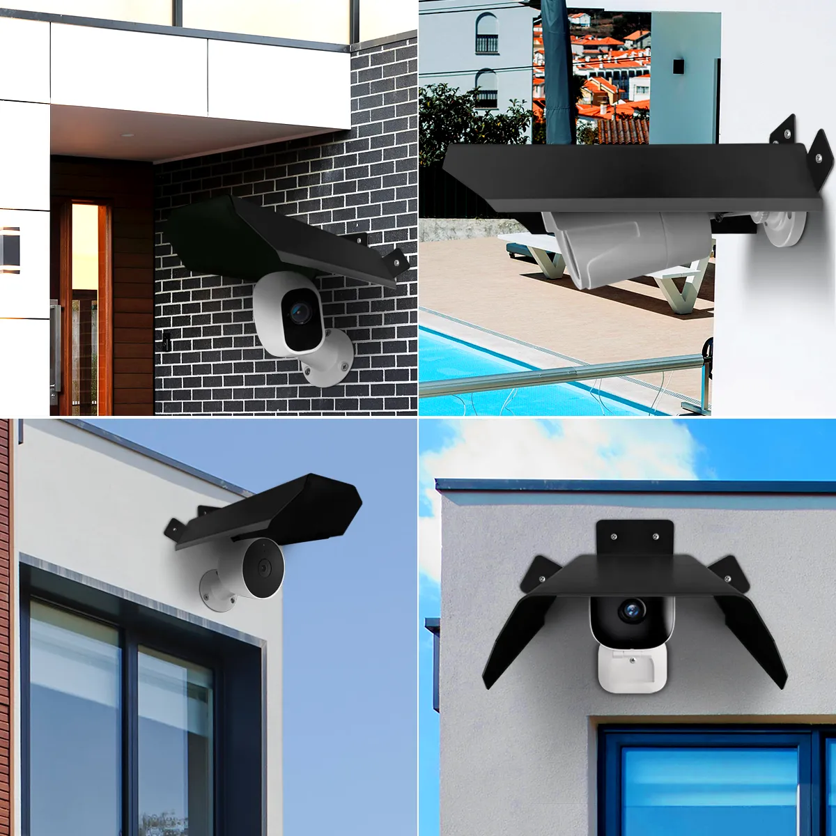 Universal Security Camera Sun Rain Cover Shield, Protective Roof for Dome/Bullet Outdoor Camera
