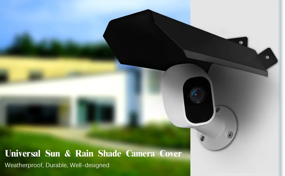 Universal Security Camera Sun Rain Cover Shield, Protective Roof for Dome/Bullet Outdoor Camera