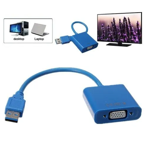 USB 3.0 to VGA Adapter, USB 3.0 to VGA Male to Female Adapter