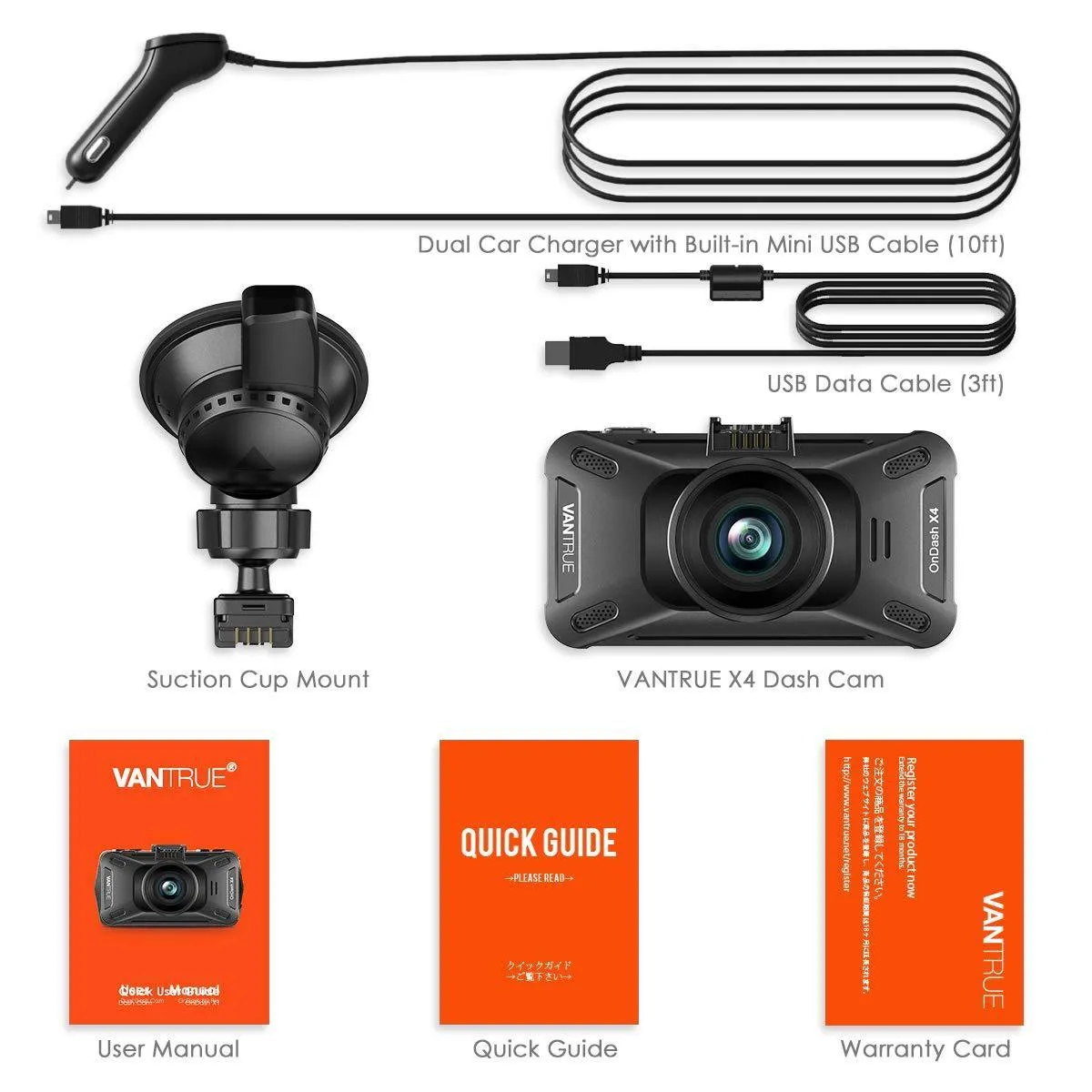 Vantrue X4 UHD 4K Dash Camera