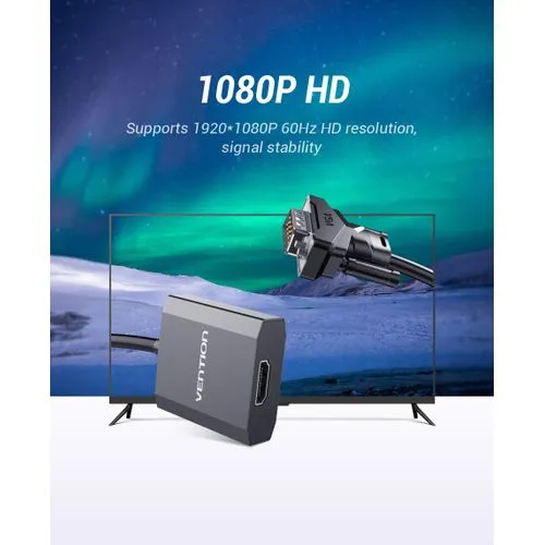 VGA to HDMI, 1080P VGA to HDMI Adapter (Male to Female)