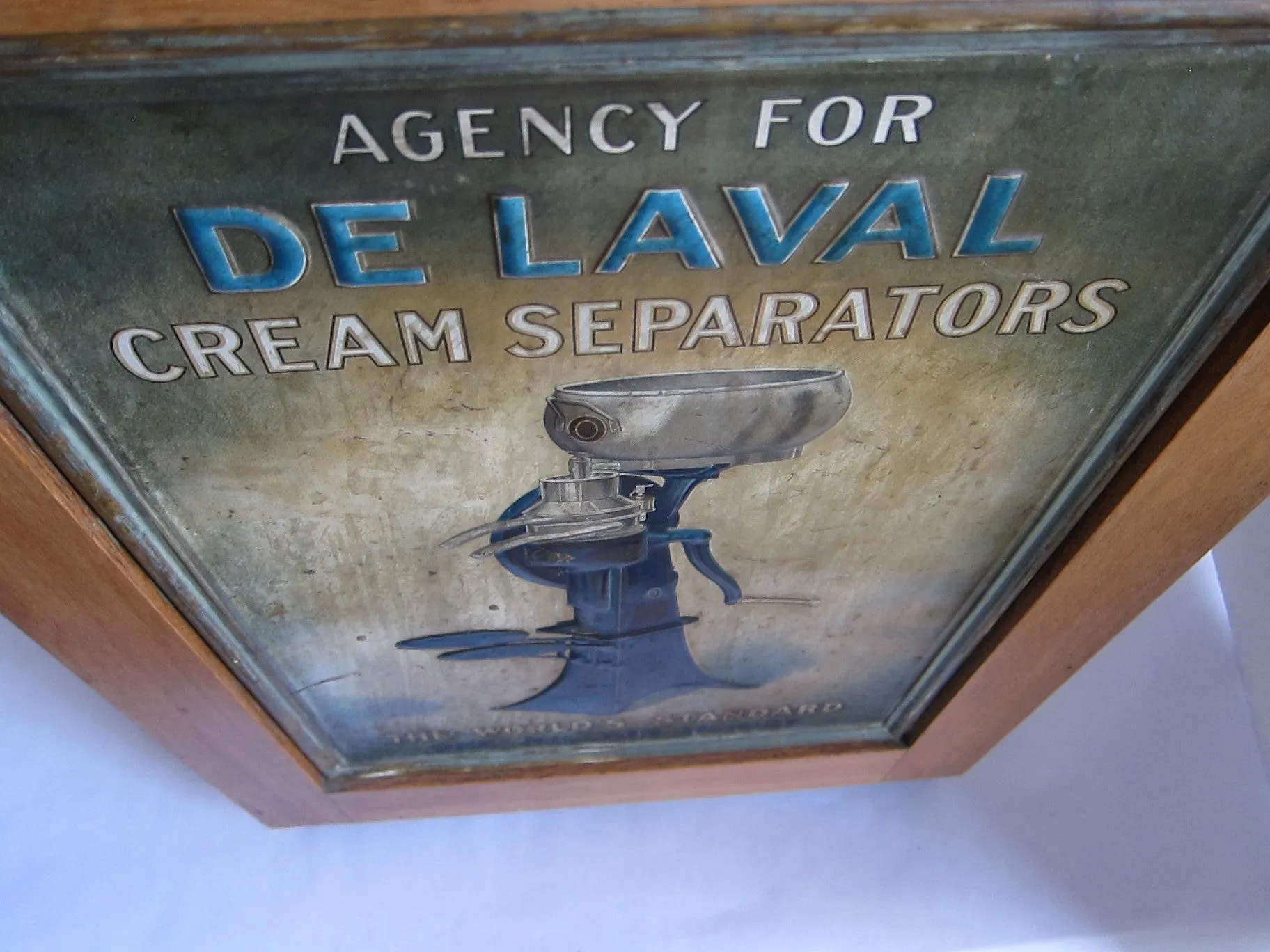Vintage Advertising DeLaval Cream Separators Counter Advertising Display Case