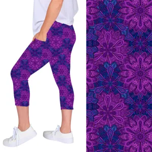 Violet Vortex Deluxe Pocket Capri
