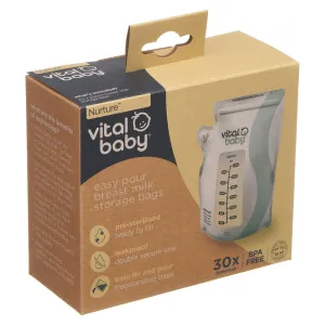 Vital Baby Nurture Easy Pour Breast Milk Storage Bags 30pk