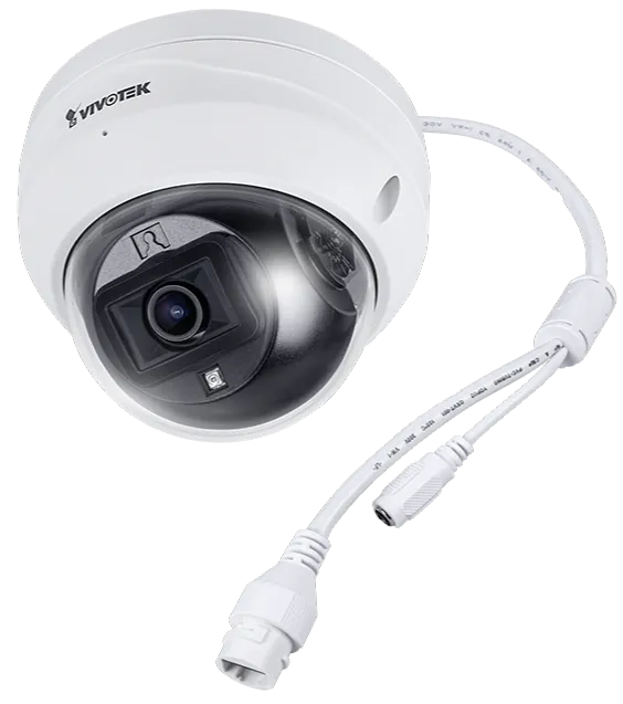 VIVOTEK 5MP,2.8mm Fixed Lens, 30m IR, IK10, IP66, Dome Network Camera with POE and Built-in Mic