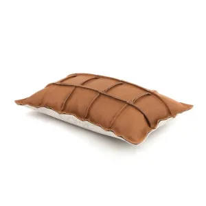 Väre leather pillow, brown