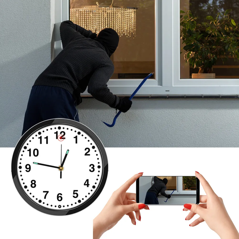 Wall Clock Spy Camera Wireless Wi-Fi App Night Vision Motion Detection Video Recorder