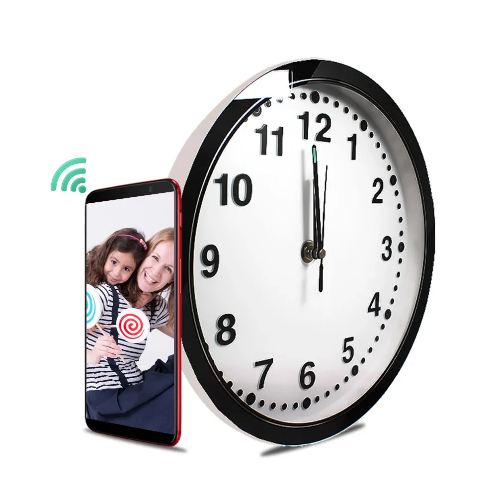 Wall Clock Spy Camera Wireless Wi-Fi App Night Vision Motion Detection Video Recorder