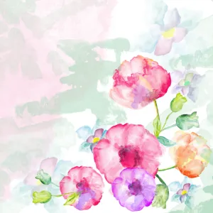 Watercolor Floral Printed Pattern Vinyl
