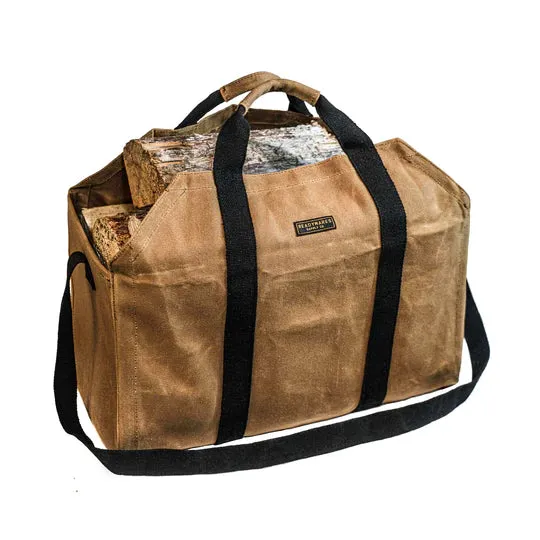 Waxed Canvas Firewood Bag