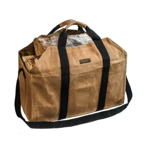 Waxed Canvas Firewood Bag