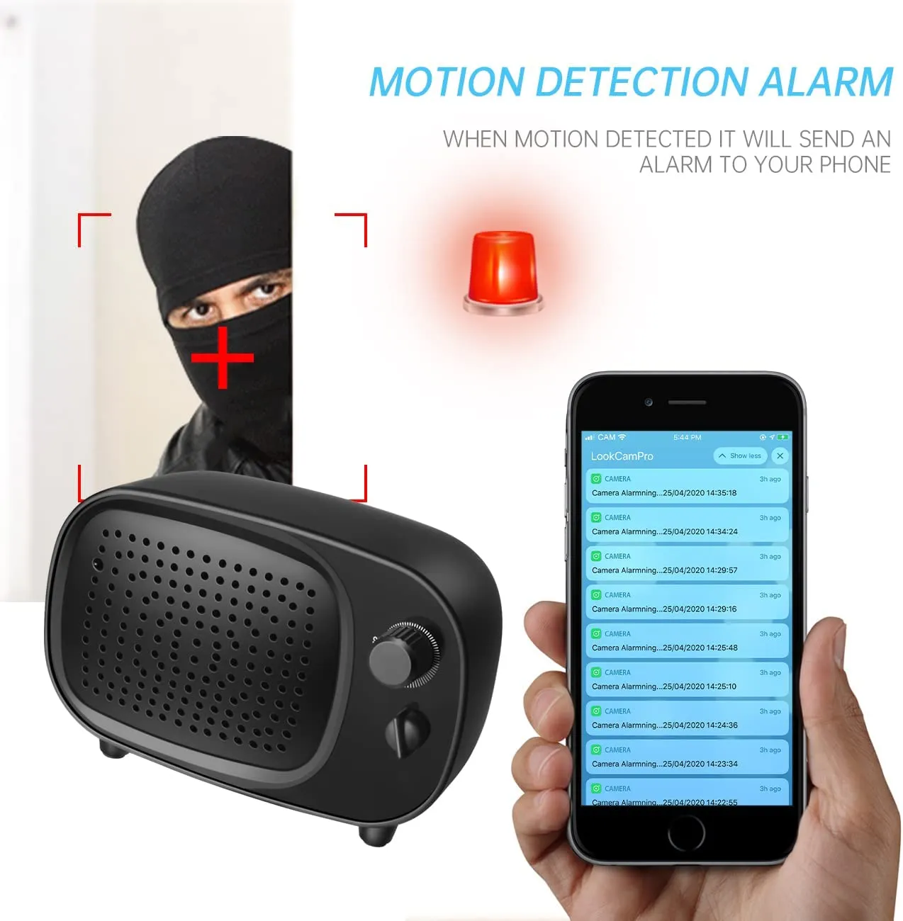 Wi-Fi Video Camera Bluetooth Speaker Full HD 2MP Live Stream Remote Record