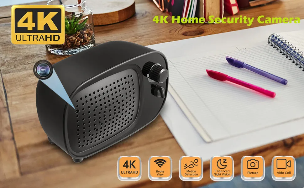 Wi-Fi Video Camera Bluetooth Speaker Full HD 2MP Live Stream Remote Record