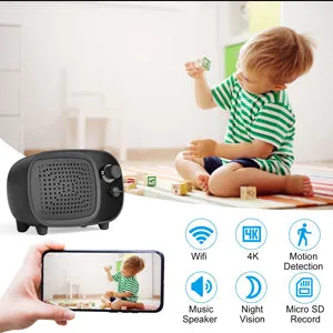 Wi-Fi Video Camera Bluetooth Speaker Full HD 2MP Live Stream Remote Record