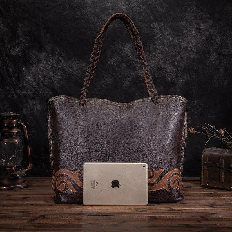 Woosir Soft Leather Large Tote with Zipper