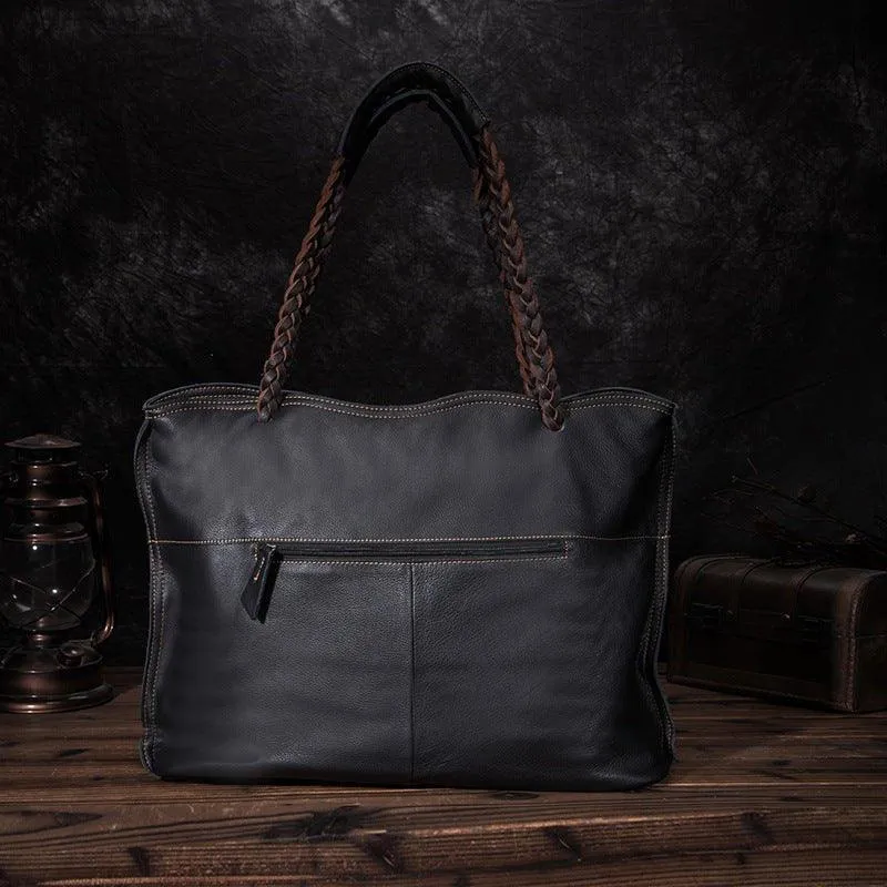 Woosir Soft Leather Large Tote with Zipper