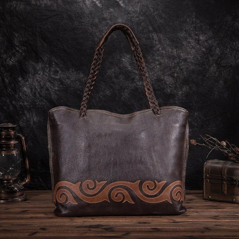 Woosir Soft Leather Large Tote with Zipper