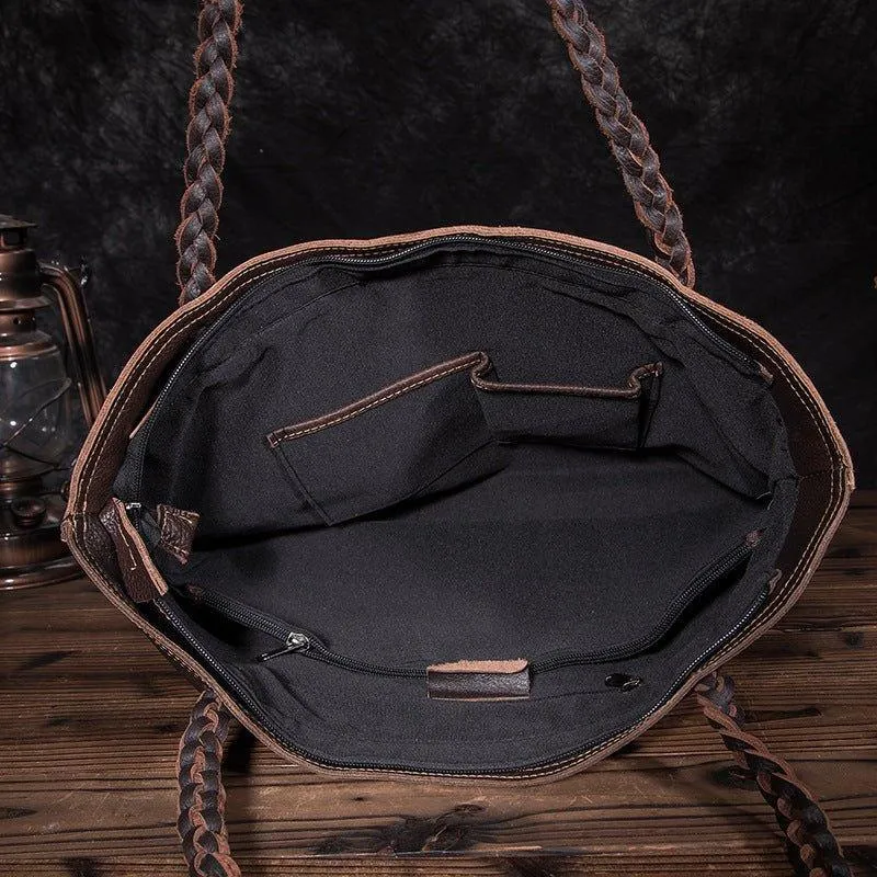 Woosir Soft Leather Large Tote with Zipper