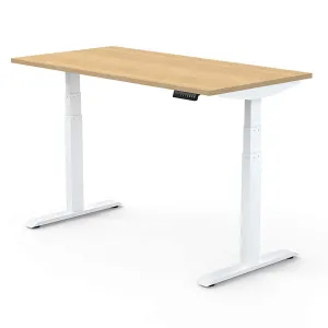 WorkStore Computer Sit and Stand Table, Electronic Height Adjustable Desk, Dual Motor for 3 Stage Lifting