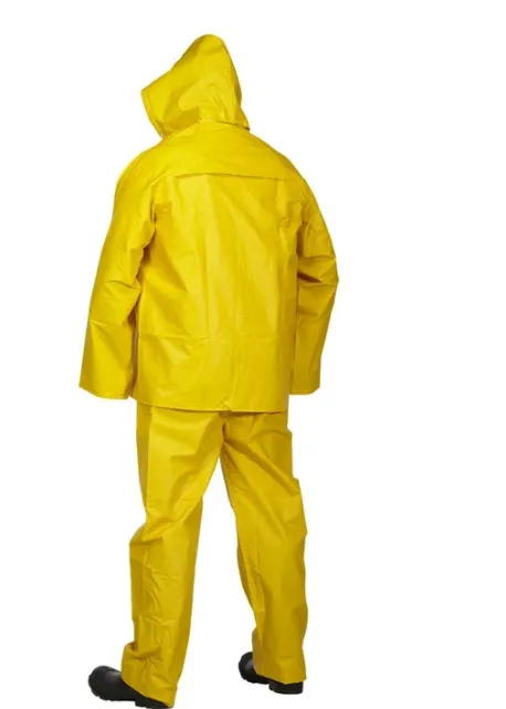 Yellow PVC Rainsuit: Jacket & Bib-Pants