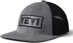 YETI Steer 6 Panel Flat Brim Hat Grey